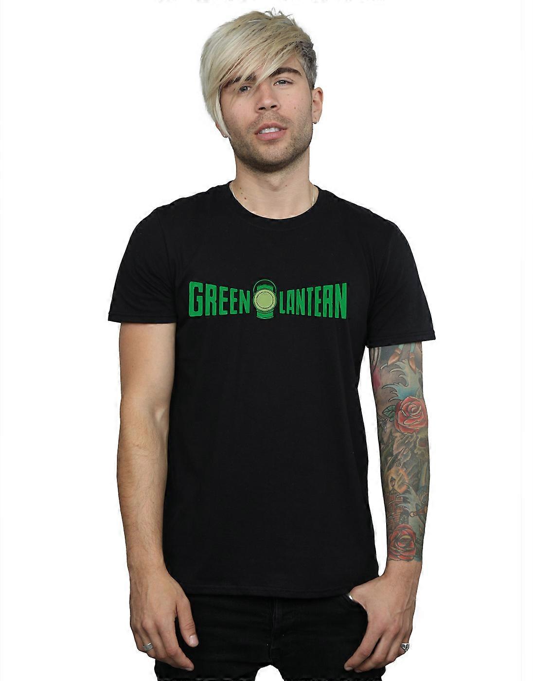 DC Comics Men's Green Lantern Text Logo T-Shirt