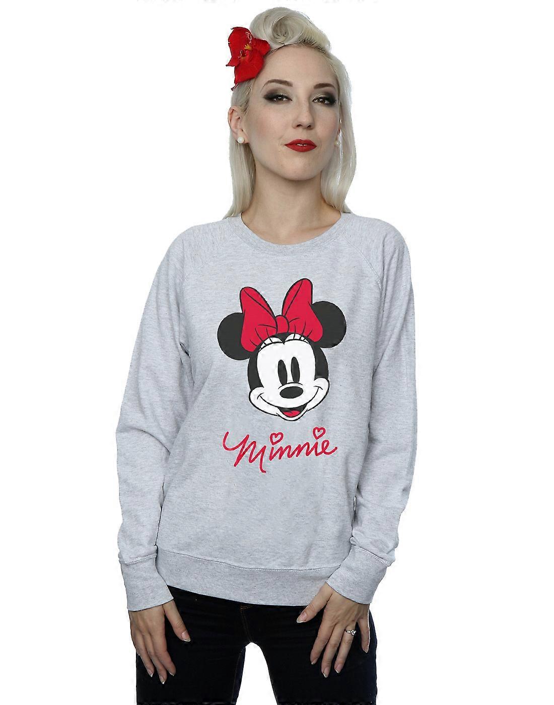 Disney Women's Minnie Mouse Face Sweatshirt