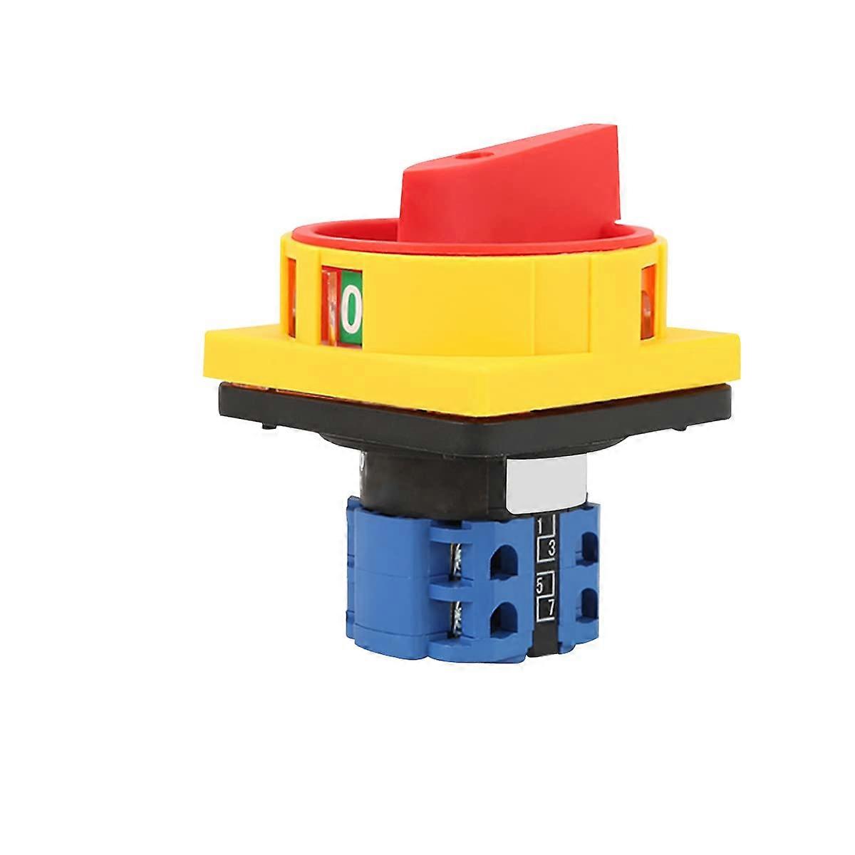 Rotary Cam Switch 2 Position 380V 20A Padlock 8 Terminals for Motor Pump Generator