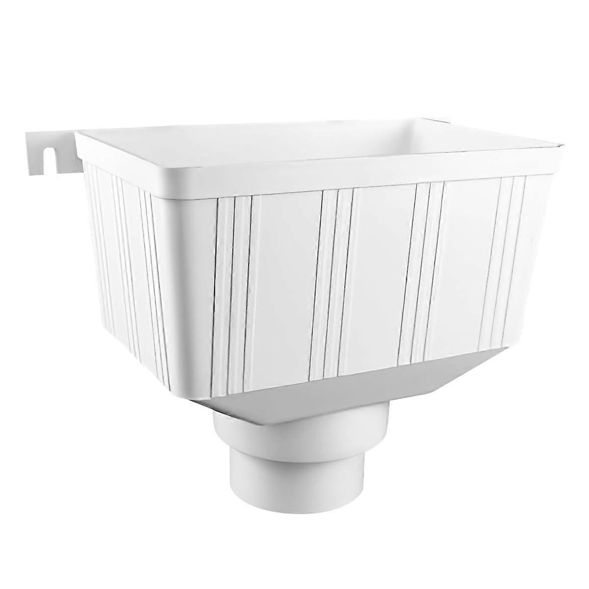 White Gutter Downspout Extension for Efficient Rainwater Diversion and Outdoor Drainage