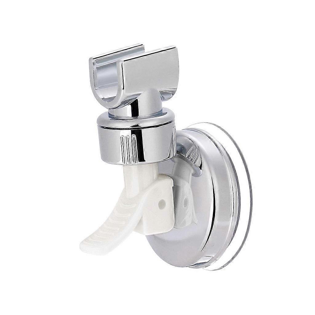 Adjustable Wall Mounted Shower Head Holder with Strong Suction Grip No Drilling Triple Chrome