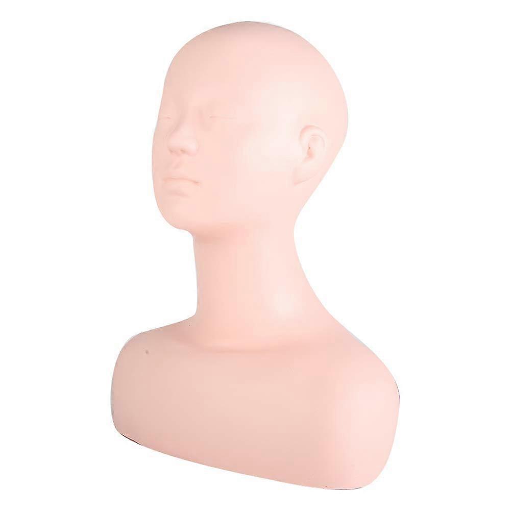 LifeSize Mannequin Head with Shoulders for Makeup Practice and Wig Display