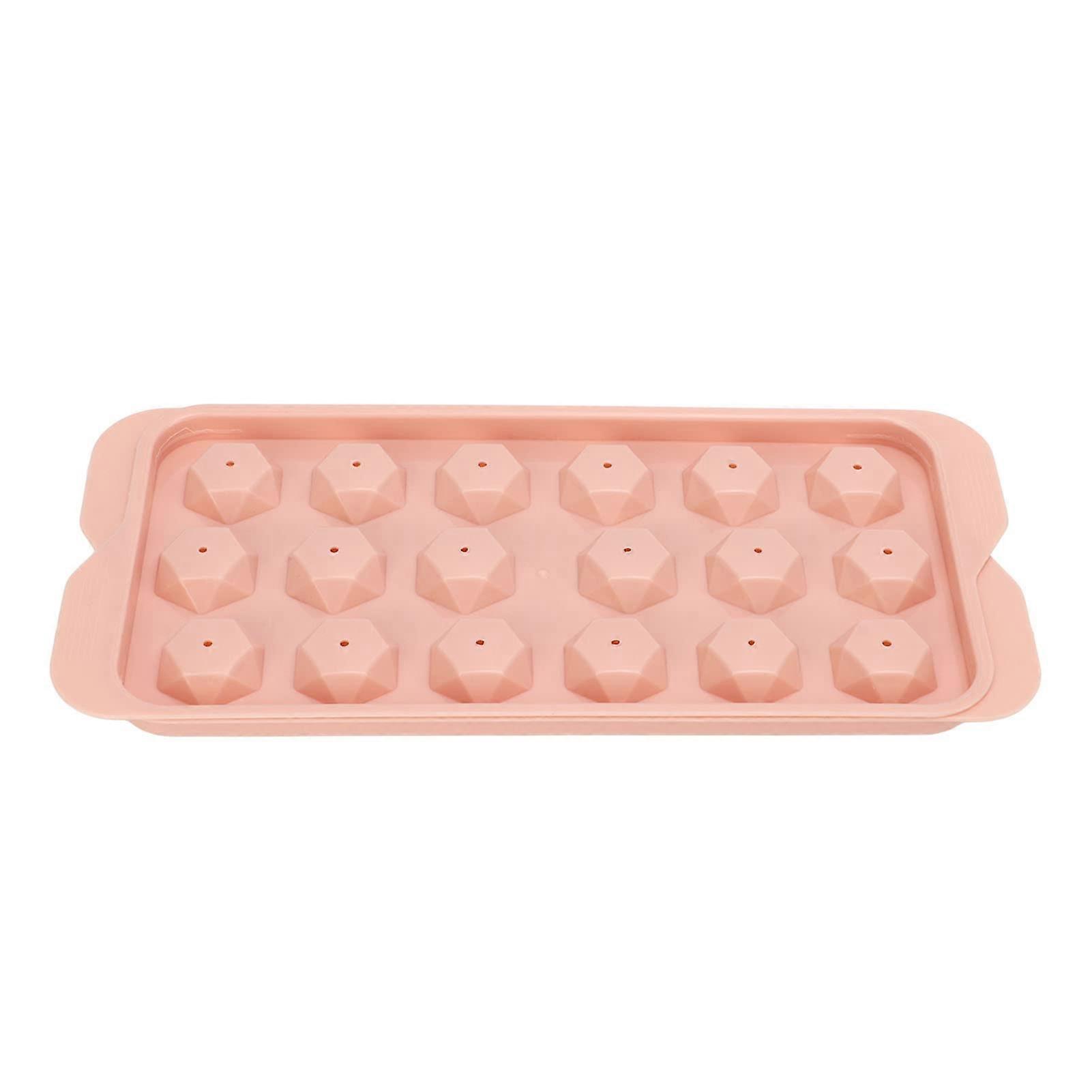 Ice Cube Tray with Lid, Easy Release Diamond Shape Cubes, Food Grade PP for Drinks