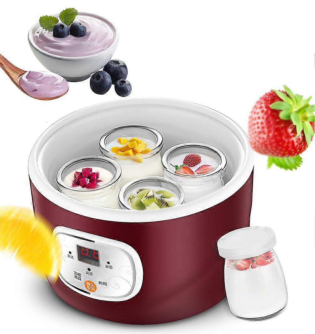 Automatic Yogurt Maker 1L Stainless Steel with Smart Temperature Control and Adjustable Timer