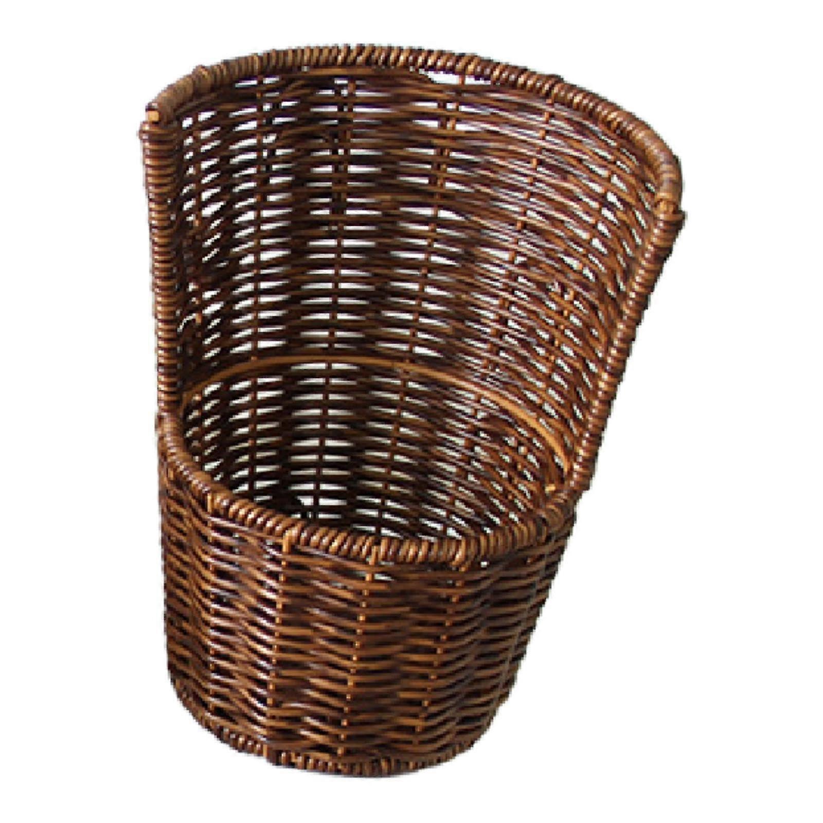 Rattan Bread Basket Rustic Handwoven MultiPurpose Storage for Kitchen Dining Table Centerpiece