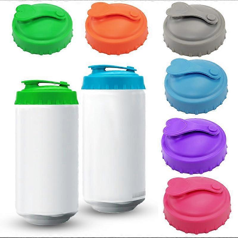 6PCS Silicone Soda Can Lids, Dustproof SpillProof Covers, Keeps Drinks Fizzy, Reusable Beer Caps