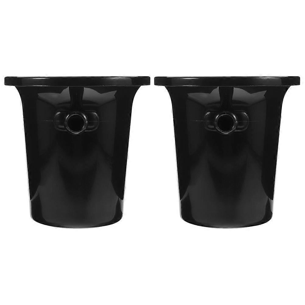 Plastic Wine Dump Bucket for Storage 2Pcs Black Practical Use