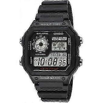 Men's AE1200WH-1A Black Analog Digital Multi-Function Watch