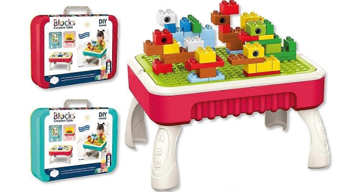 2 in 1 Building Blocks and Drawing Table for Kids, Multifunction Activity Table Toy, Multicolor (188T11)