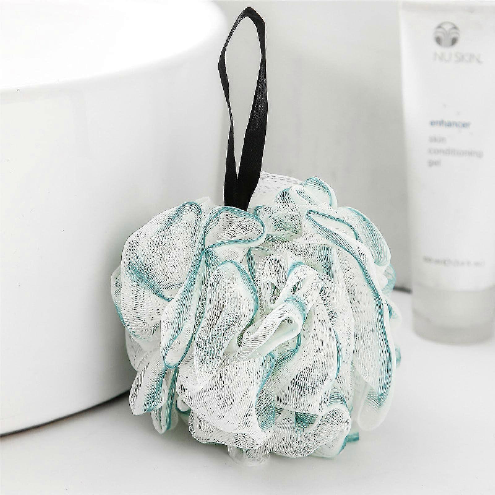 Bath Sponge with Durable Edge Stitching and Hanging Loop for Gentle Shower and Body Cleaning