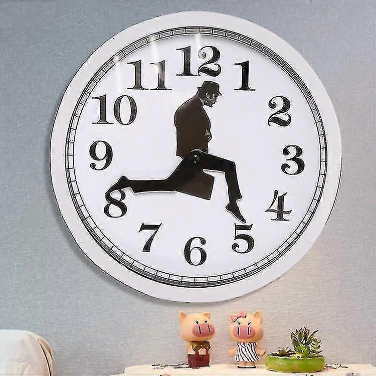Silent Walking Time Merchant Briefcase Glass Wall Clock Personalized Clock Decoration Circular Clock