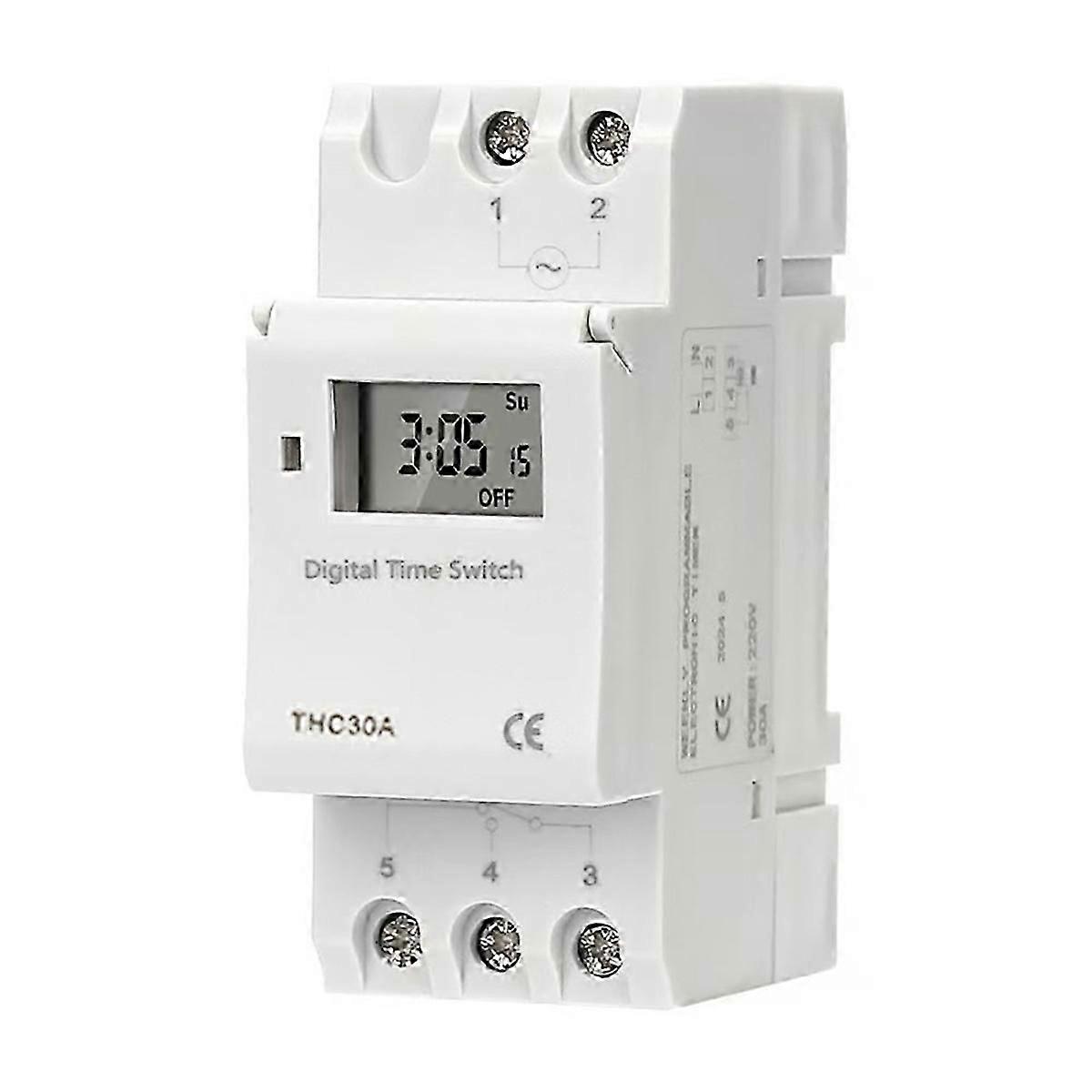 New Type Din Rail 2 Wire Weekly Seven Days Programmable Digital TIME SWITCH Relay Timer Control AC