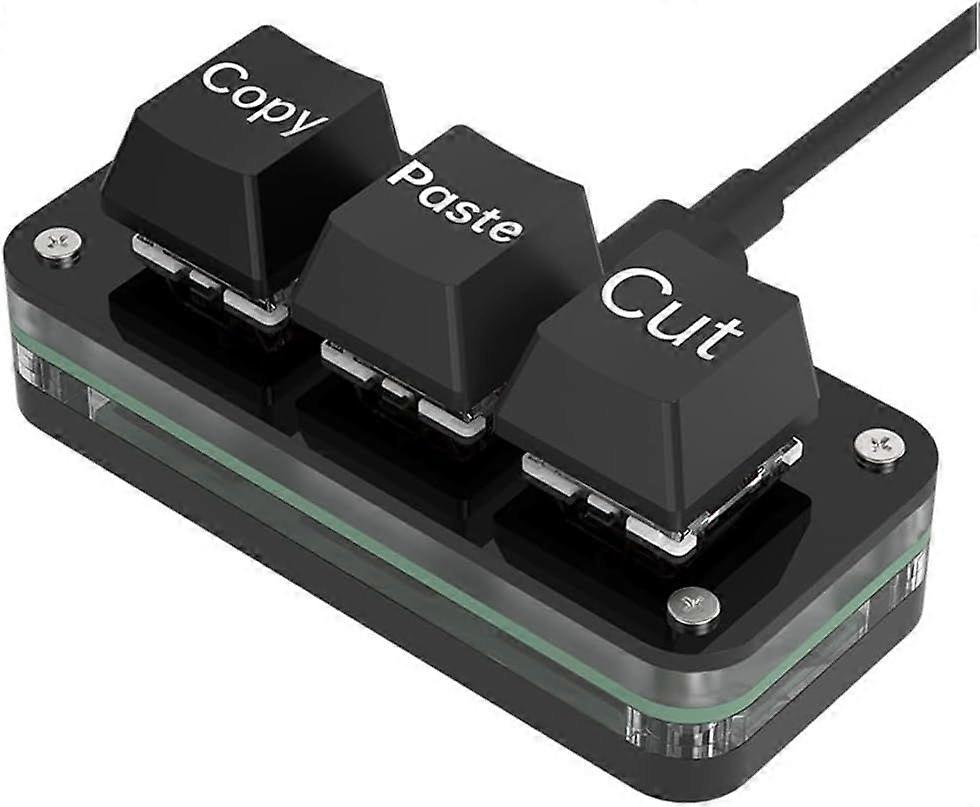 3 Keys Macro Programming Mini Keyboard for Photoshop Gaming Hotswap Programming