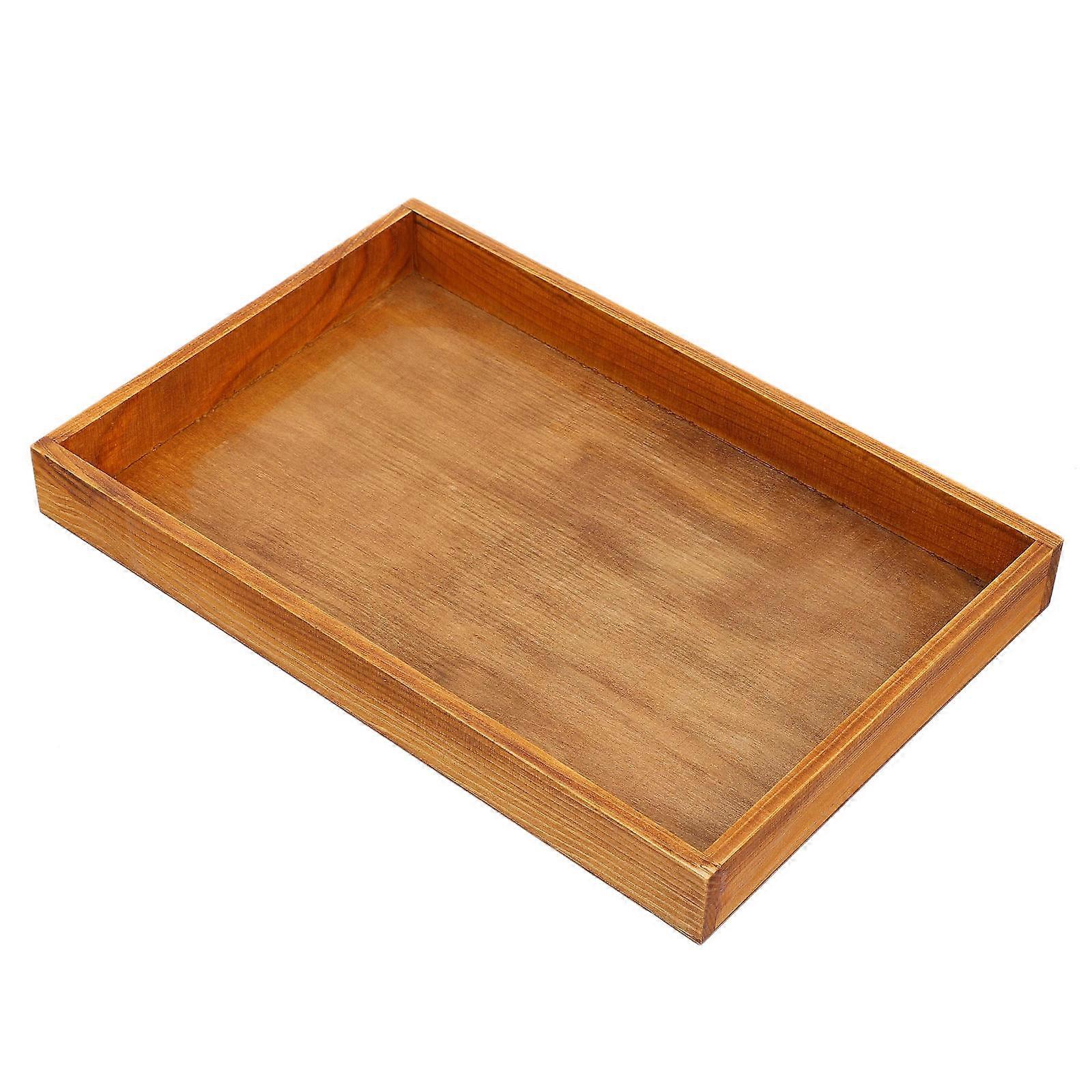 Solid Wood Storage Box for Home with Brown Multi-Function Organizer