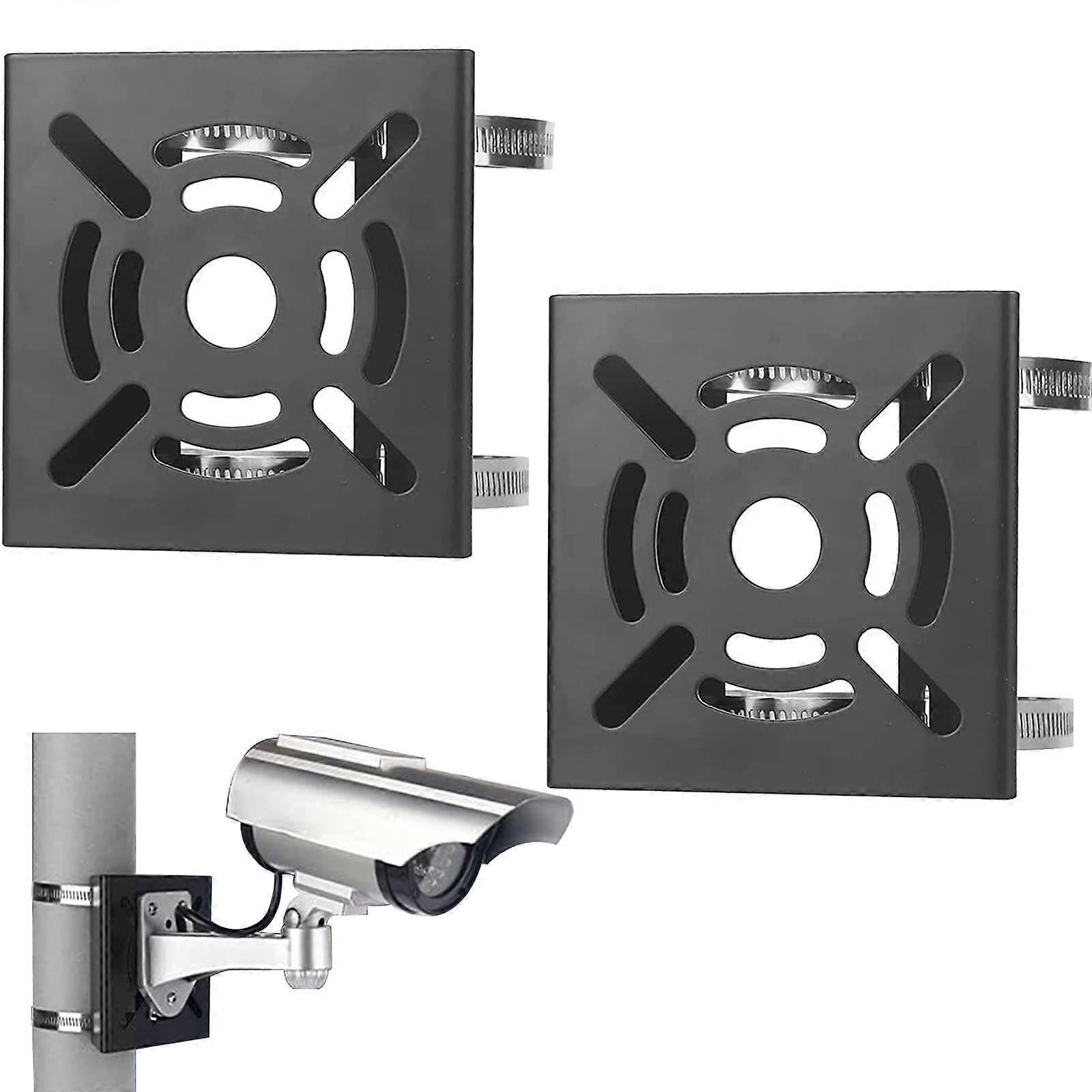 Universal CCTV Camera Pole Mount Bracket for PTZ Dome, 8 Loops, Wall or Pole, 2 Pack
