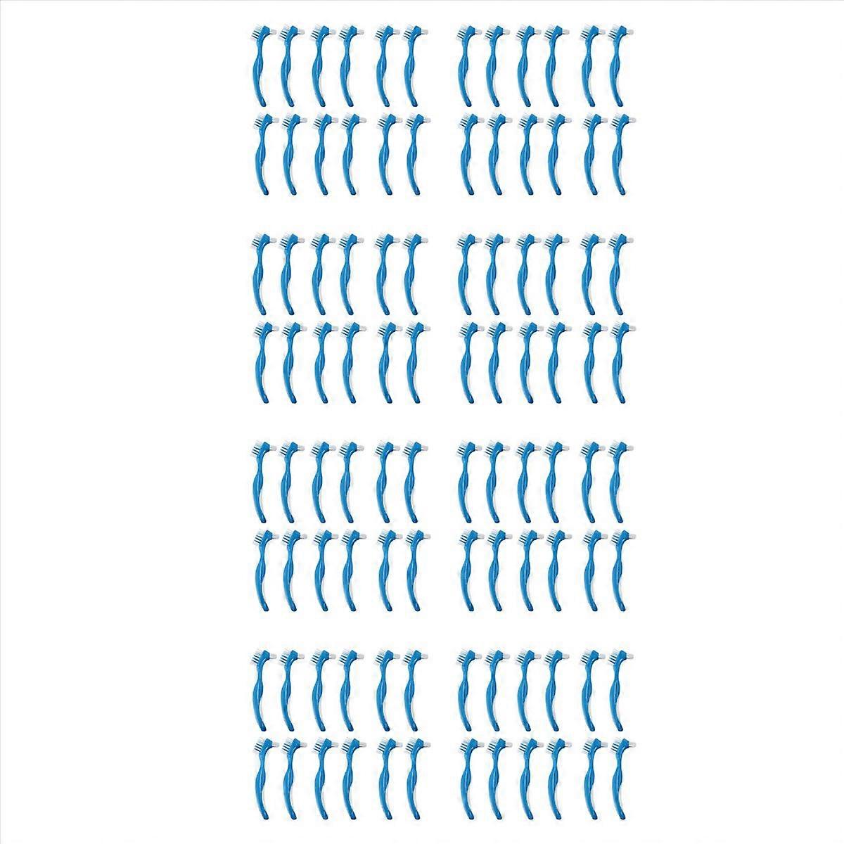 12 Pack Denture Brush Hard Denture Cleaning Brush False Teeth Brush