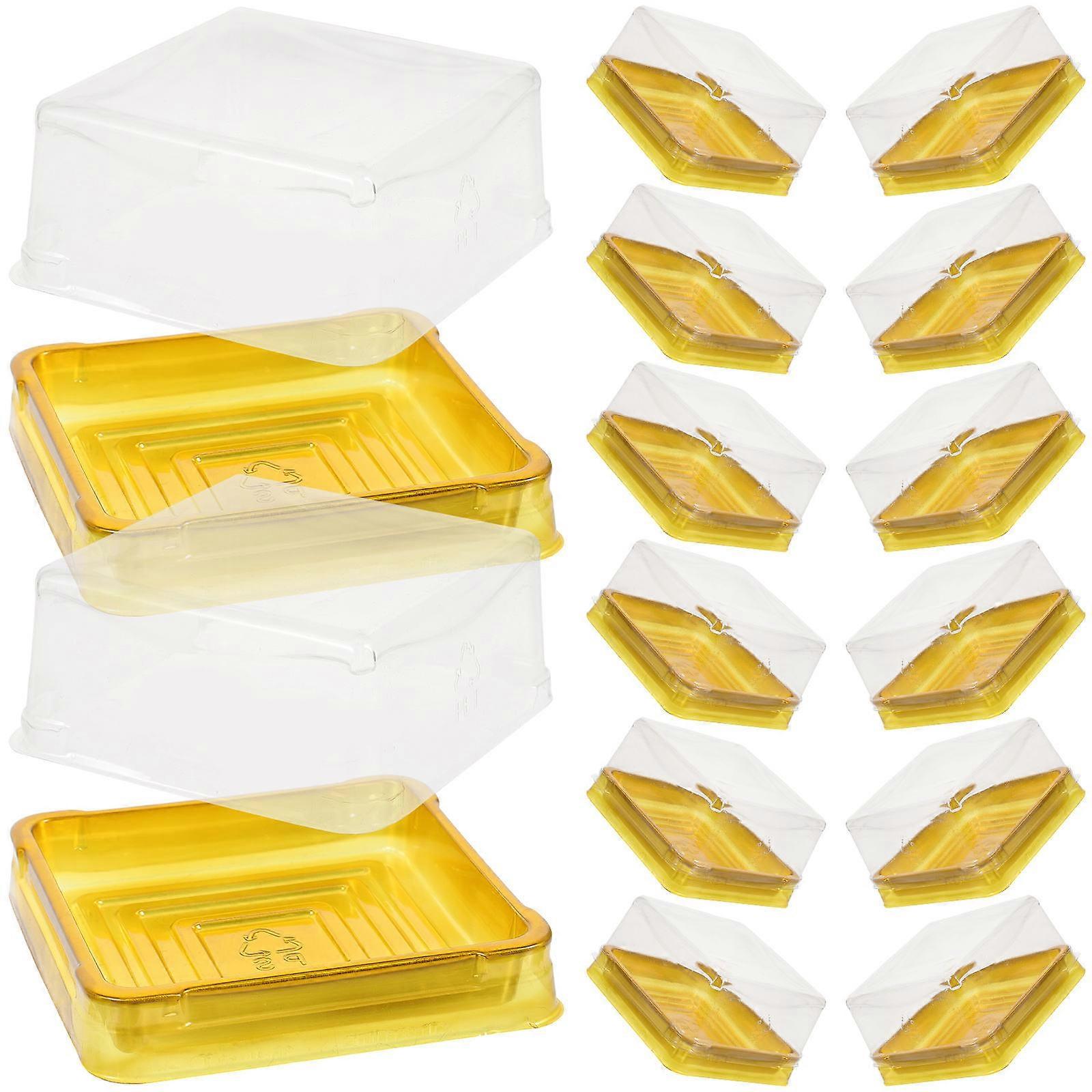 Packaging Boxes Moon Cake for Storage Use 50Pcs Multi PP Dessert Containers