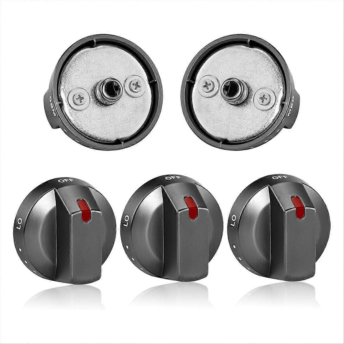 5Packs DG64-00473B Stove Gas Range Knobs for Samsung Oven Knobs