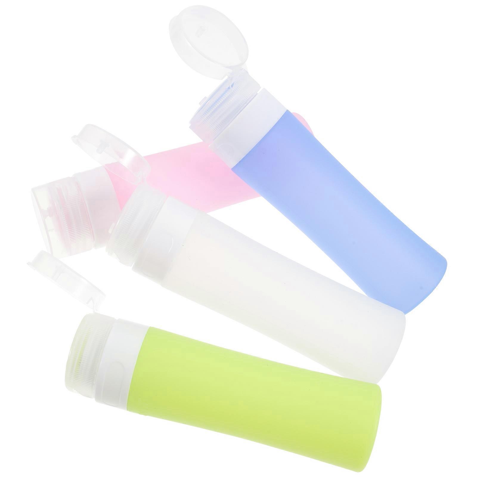 Emulsion Bottle Silicone Empty Bottle for Storage Use 4Pcs Portable Lotion Dispenser