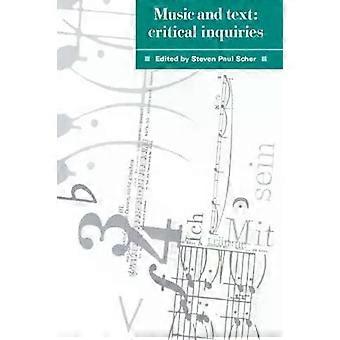 Music And Text Critical Inquiries - Cambridge University Press