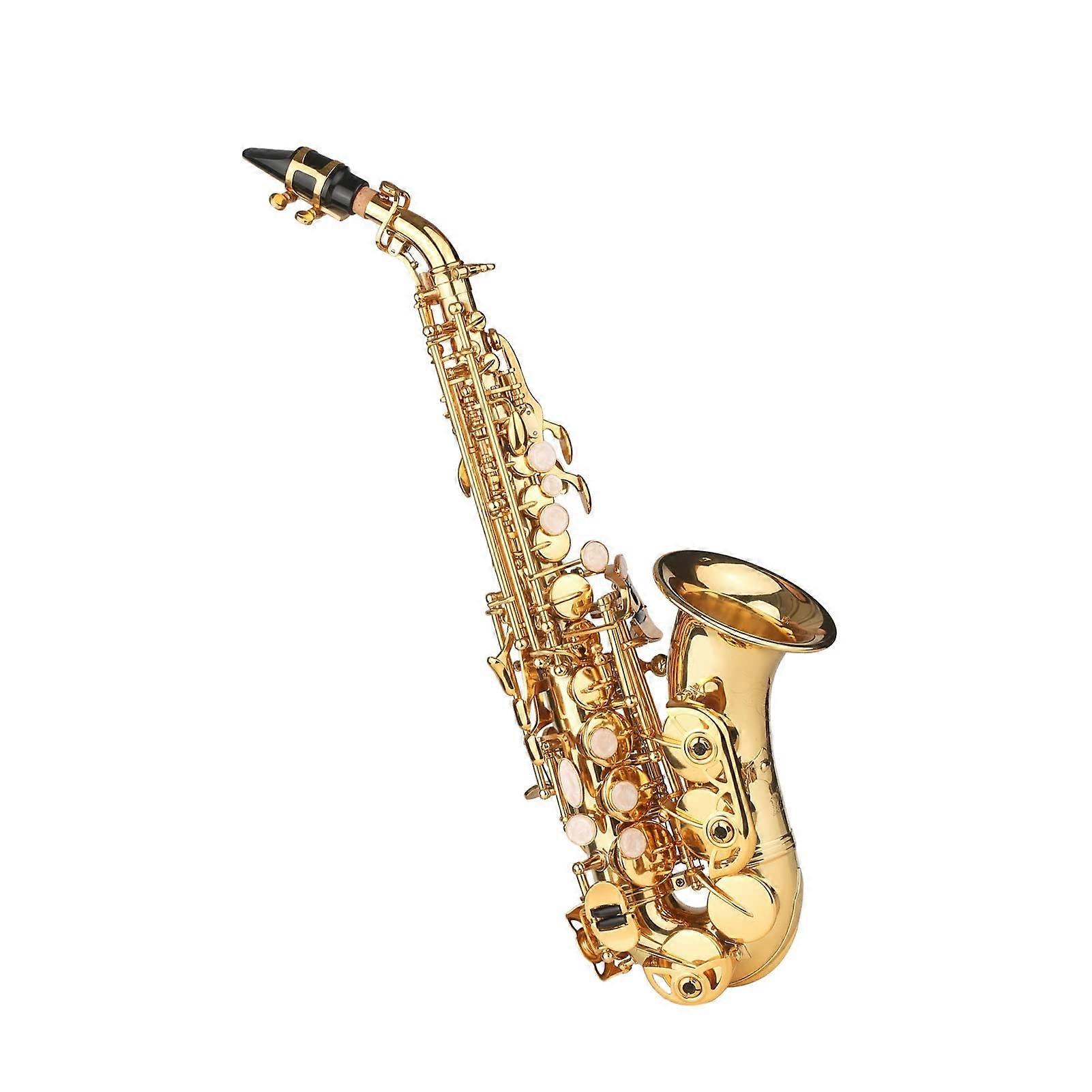 Bb Saxophone Gold Lacquer Brass with Consistent Bflat Pitch and Ergonomic Key Layout