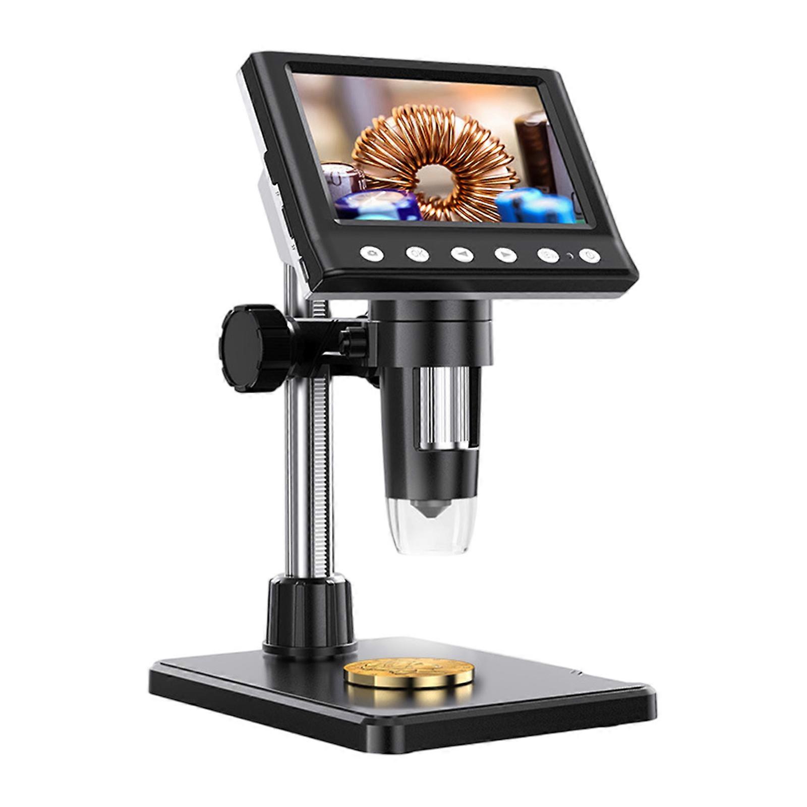 Lightweight 4.3 Size Digital Microscope With Adjustable LED Lighting For Learning And Creative Use Multicolor