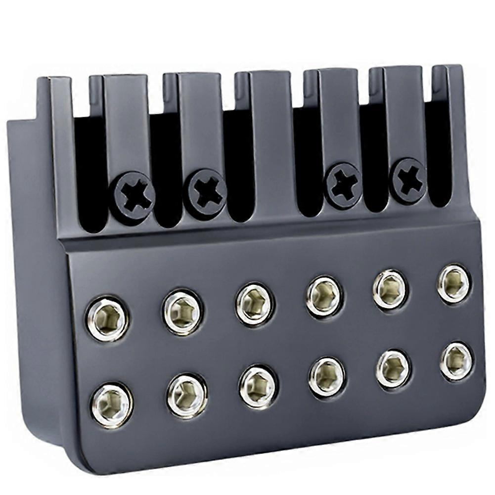 6 String Locking Nut Guitar Bridge String Locks for Headless Electric Guitar Replacement Parts Black