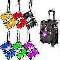 Set of 6 Rectangular Suitcase Luggage Tags