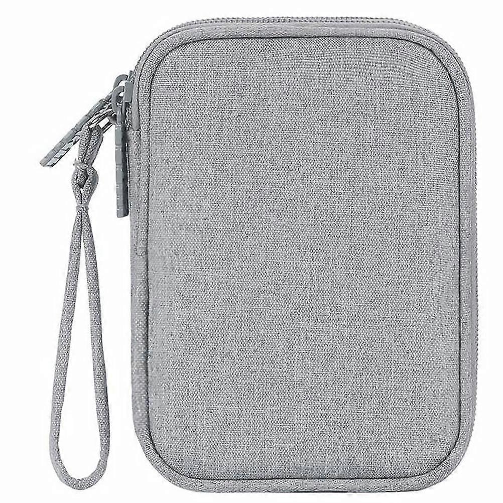 Charger Organizers Data Cable Bag for Storage 1Pcs Grey Multi-Function Pouch