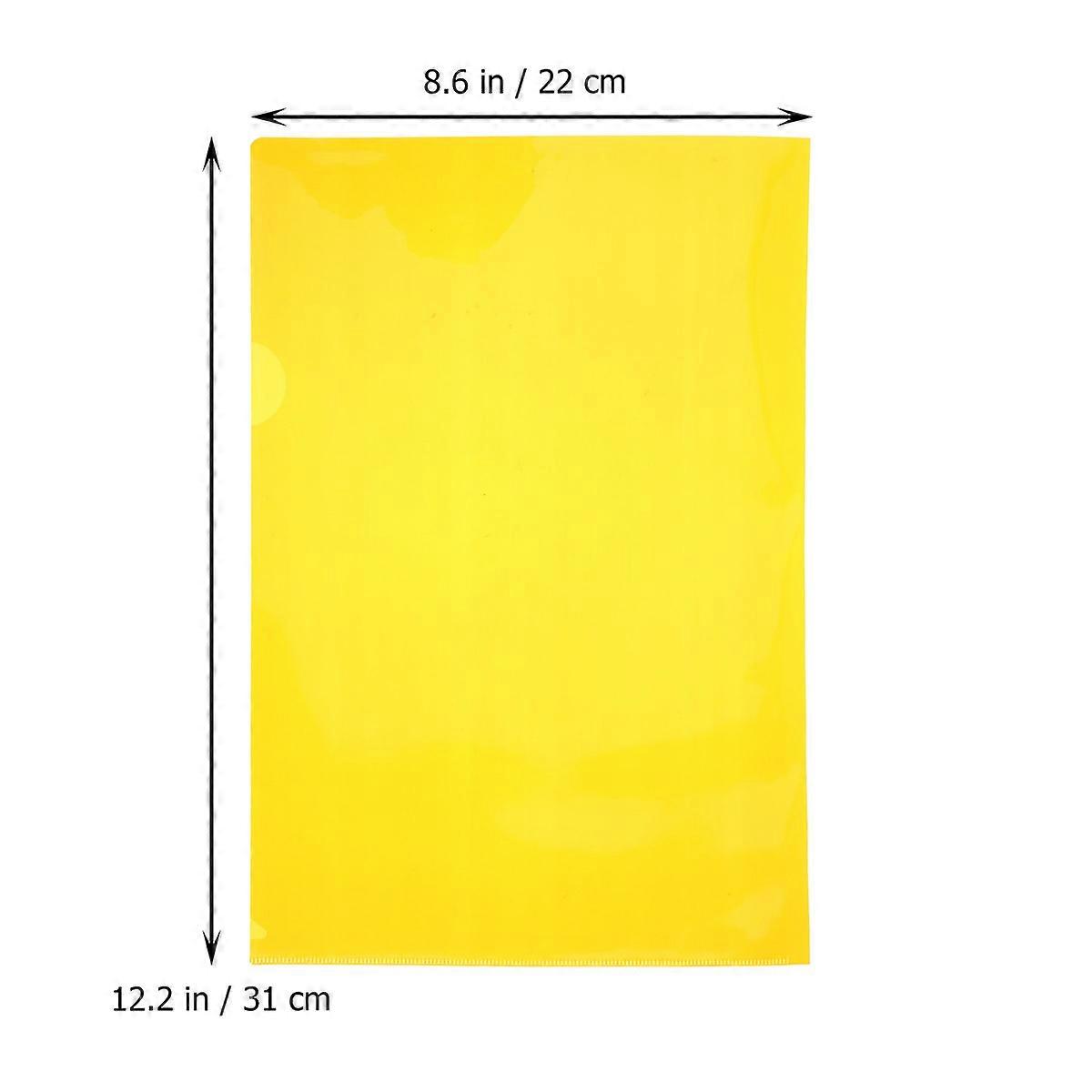 Transparent Folder for Organizing Files 20Pcs L Type File Document Folder