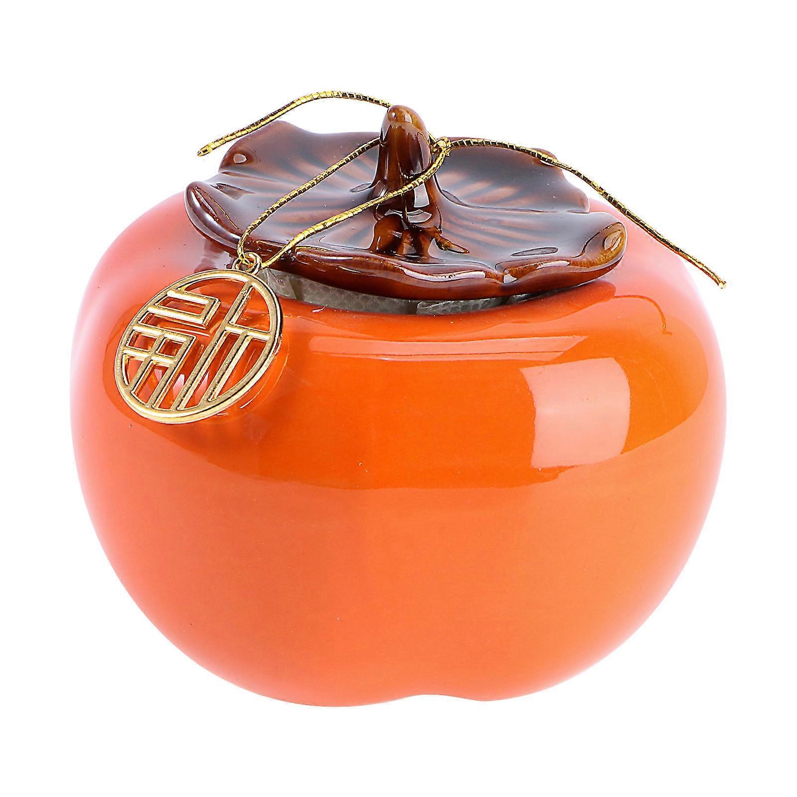 Persimmon Tea Jar Decorative Sweets Jar for 1Pcs Multi Purpose Storage