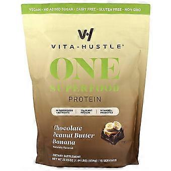 VitaHustle, One Superfood Protein, Chocolate Peanut Butter Banana, 1.44 lbs (654 g)