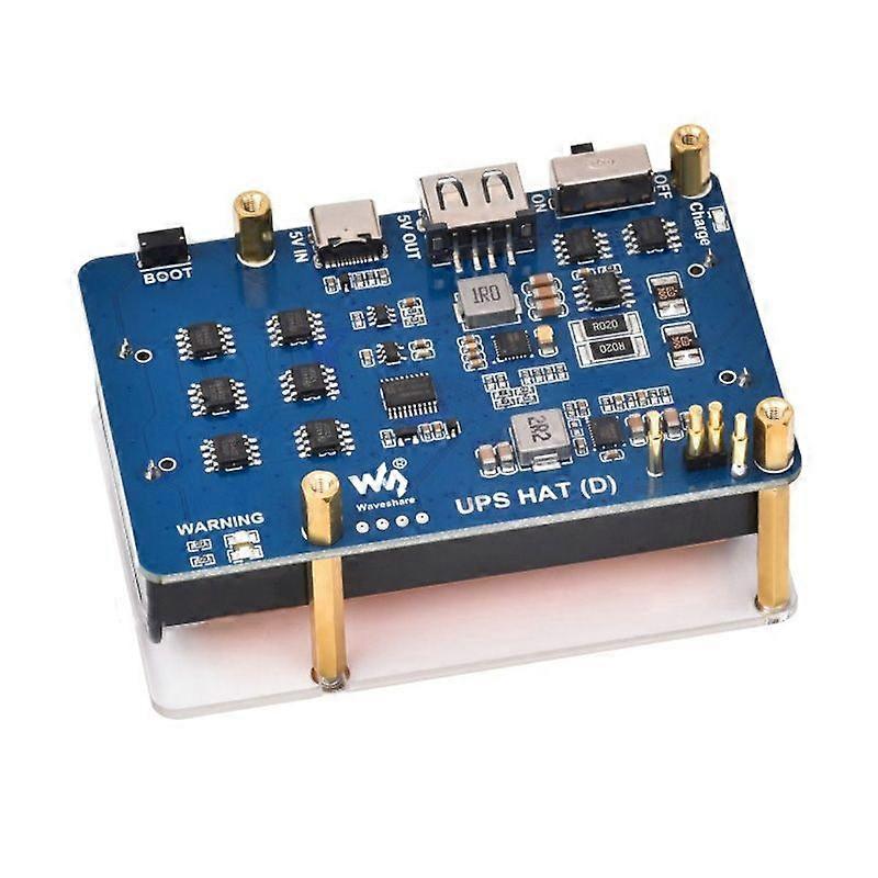 Waveshare 25567 For Raspberry Pi UPS HAT (D), Pogo Pins