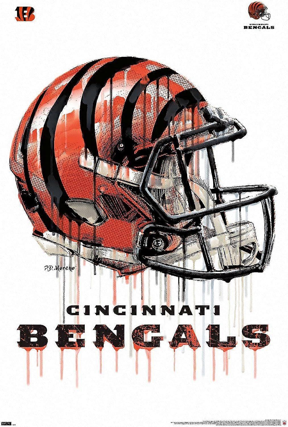 NFL Cincinnati Bengals Drip Helmet Träpussel