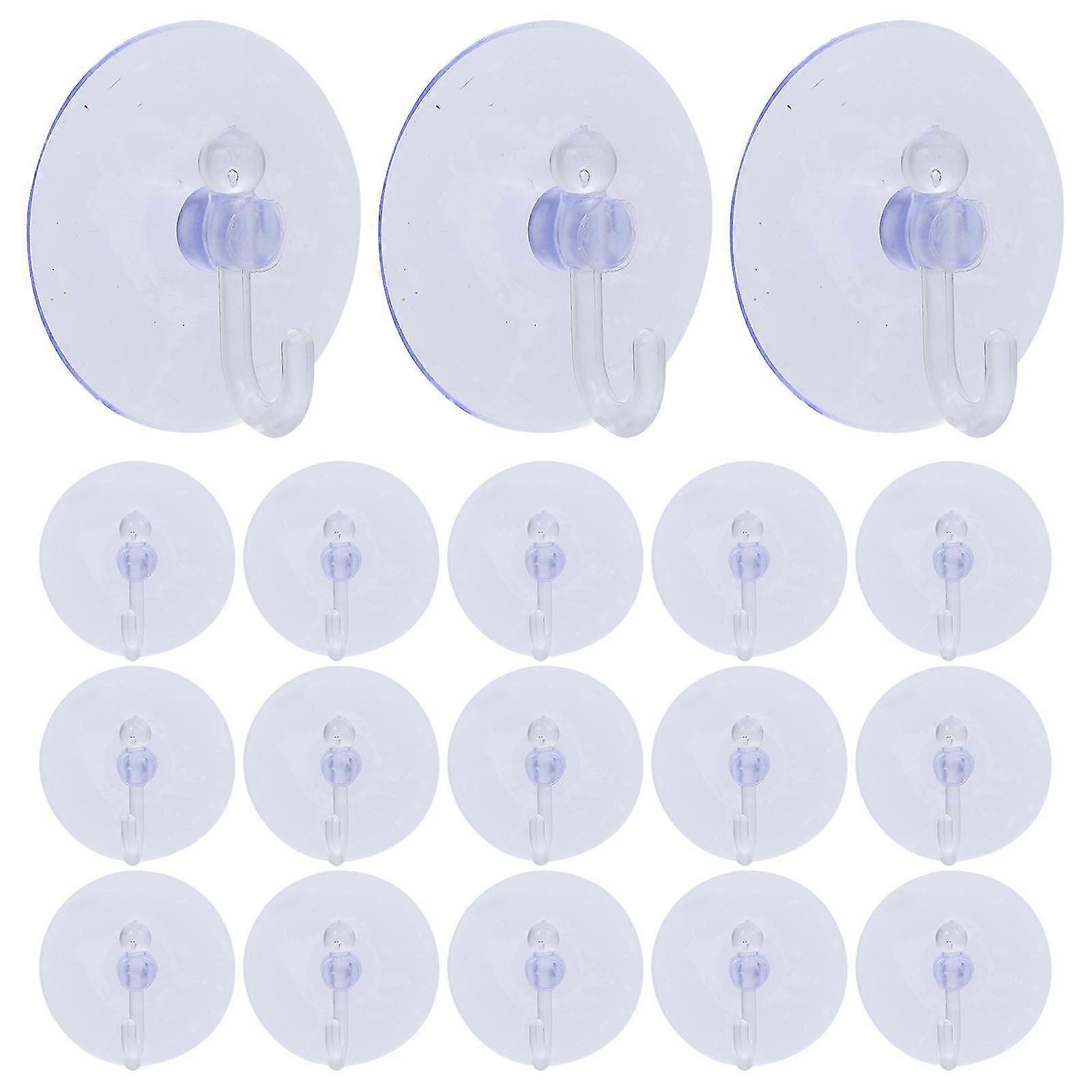 Transparent Suction Cup Hooks for Storage 40Pcs Clear Hooks