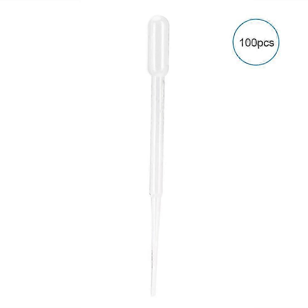 100Pcs 2ml Disposable Graduated Pasteur Dropper Pipettes