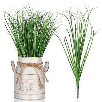 12pcs Simulation Gras Home Plant Decor Kunstpflanzen Verzierungen Gras Dekor