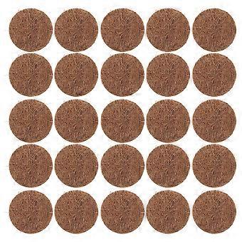 100 stk. fugleredemåtte af kokosfiber: 6 cm rund fugleredemåtte af kokosfiber - naturlig fugleredemåtte - åndbar haveforing til æg
