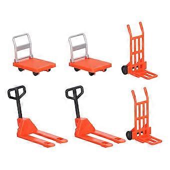 Toy Miniature Forklift for Decoration 1Set Red Plastic