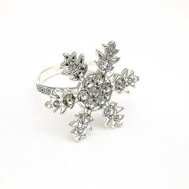12 Pcs Snowflake Napkin Rings Set