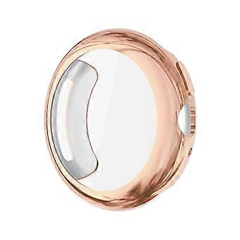 For Google Pixel Watch 4 45mm Electroplated Full Cover TPU Protective Case Rose Gold