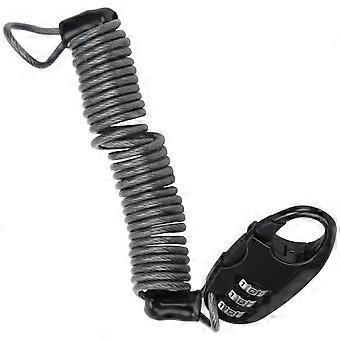 Motorcycle Helmet Lock with PVCCoated Steel Cable, Keyless Combination AntiTheft Design, Black