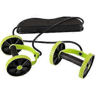 Fitness Pull Rope Addominale Double Roller Roller Pull Trainer Esercizi dimagranti Core Double Wheel Fitness Exercise Regolatore addominale - Arm Tr