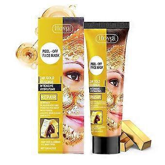 Gold Peel Mask for Oily Skin - Delikatna złuszczająca, nawilżająca i redukująca wypryski maska do twarzy z kolagenem i gliceryną, która zapewnia rozświetlenie, wygładzenie i natłuszczenie