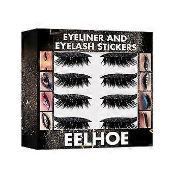 3D Glitter Seven Color Eyeliner False Eyelash Sticks, Glue Free Self-Adhesive Eye Makeup Eyeshadow Sticks