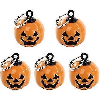 Mini Pumpkin Jingle Bell Charms for Halloween Pet Collar Decor