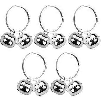 5 Pcs Loud Bells for Cat And Dog Collars Metal Pet Tracker Bells with Key Rings Vintage Bronze Small Bell for Pets Collar Charm Pendant for Outdoor Us
