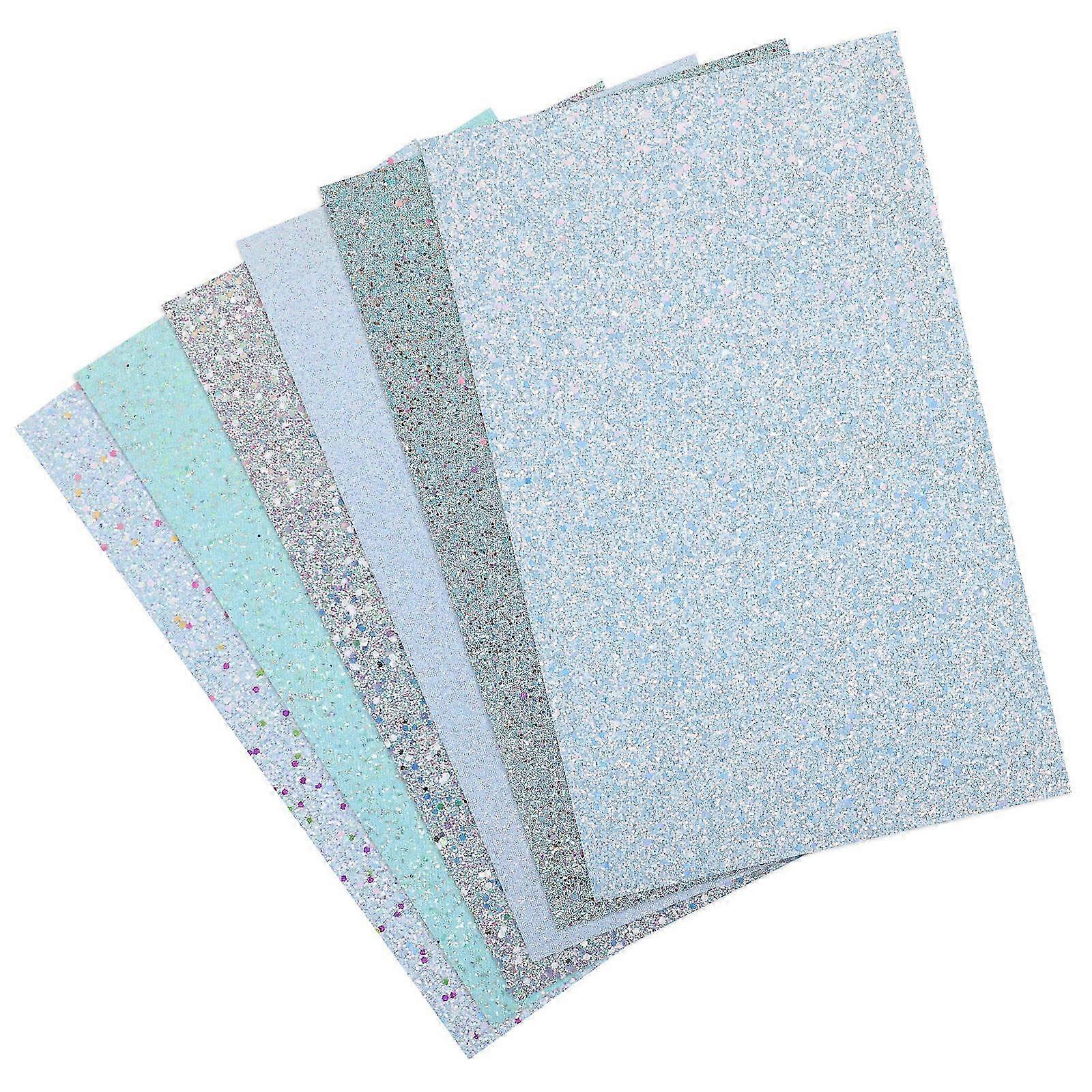 Faux Sheets Glitter Bow Craft Making Leathers compatible with DIY 6 Sheets