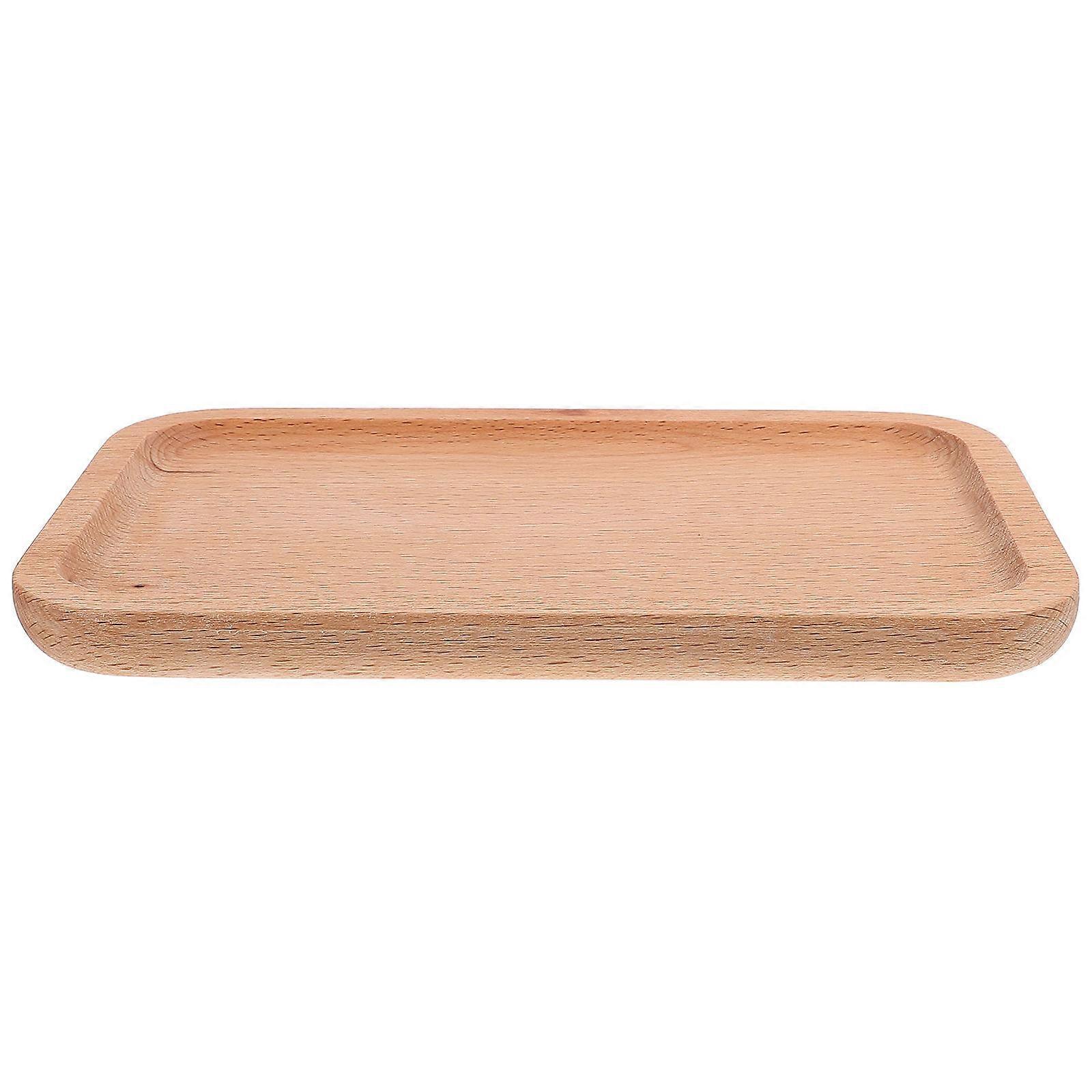 Beech Material Rectangular Serving Tray for Multipurpose Dining Use