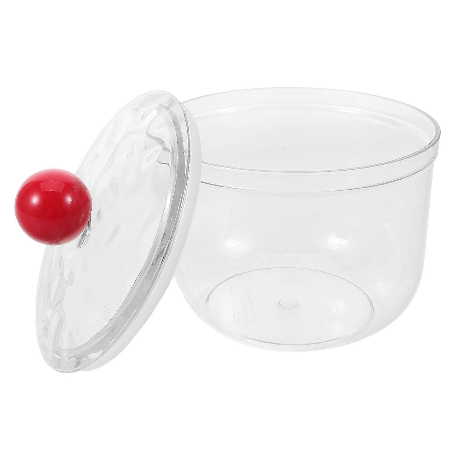 Transparent Plastic Candy Jar for Cookie Storage with Lid 900Ml Container